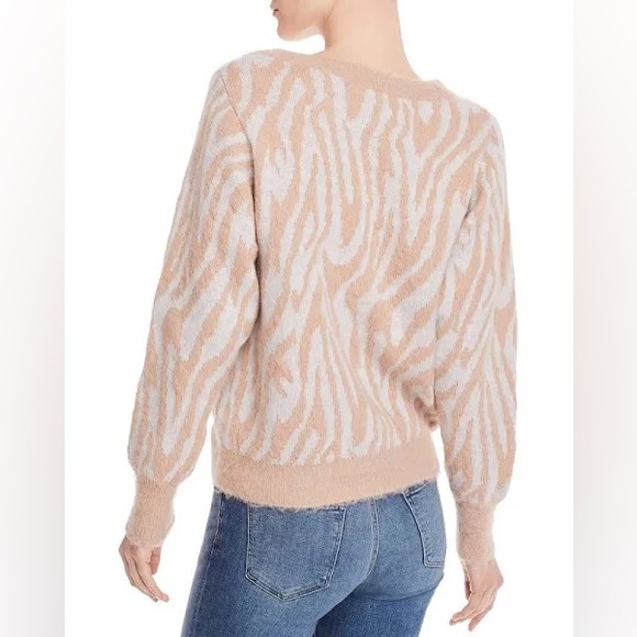 Rebecca Taylor Tiger Stripe Wool Pullover Sweater Size Large - Picture 5 of 14